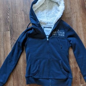 Abercrombie and Fitch Navy Blue Hoodie